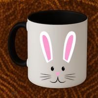 Easter Bunny Big Face Rabbit Coffee Mug thumb 2