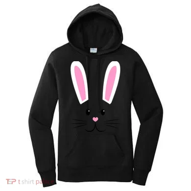 Easter Bunny Big Face Rabbit Women's Hoodie