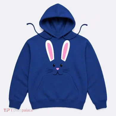 Easter Bunny Big Face Rabbit Hoodie