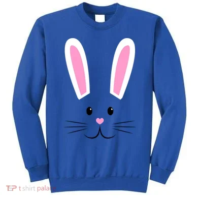 Easter Bunny Big Face Rabbit Sweatshirt