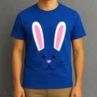 Easter Bunny Big Face Rabbit T-Shirt thumb 3