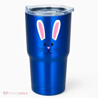 Easter Bunny Big Face Rabbit Tumbler