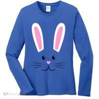 Easter Bunny Big Face Rabbit Women's Long Sleeve Shirt thumb 0
