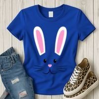 Easter Bunny Big Face Rabbit Women's T-Shirt thumb 3