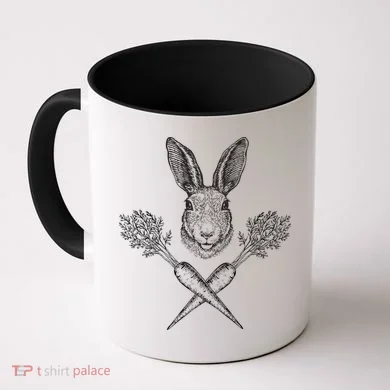 Easter Bunny Carrot Crossbones Coffee Mug