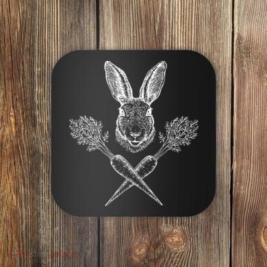 Easter Bunny Carrot Crossbones Coaster