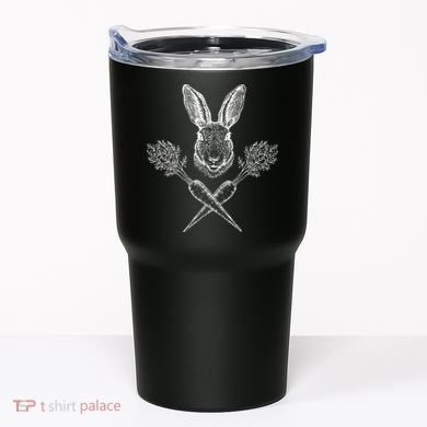 Easter Bunny Carrot Crossbones Tumbler