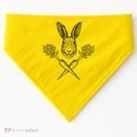 Easter Bunny Carrot Crossbones USA-Made Doggie Bandana thumb 0