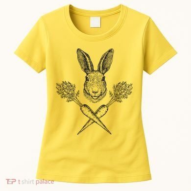 Easter Bunny Carrot Crossbones Women's T-Shirt
