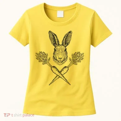 Easter Bunny Carrot Crossbones Women's T-Shirt