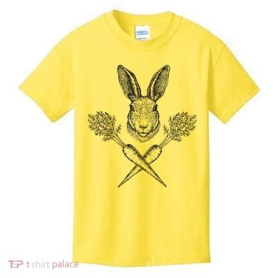 Easter Bunny Carrot Crossbones Kids T-Shirt