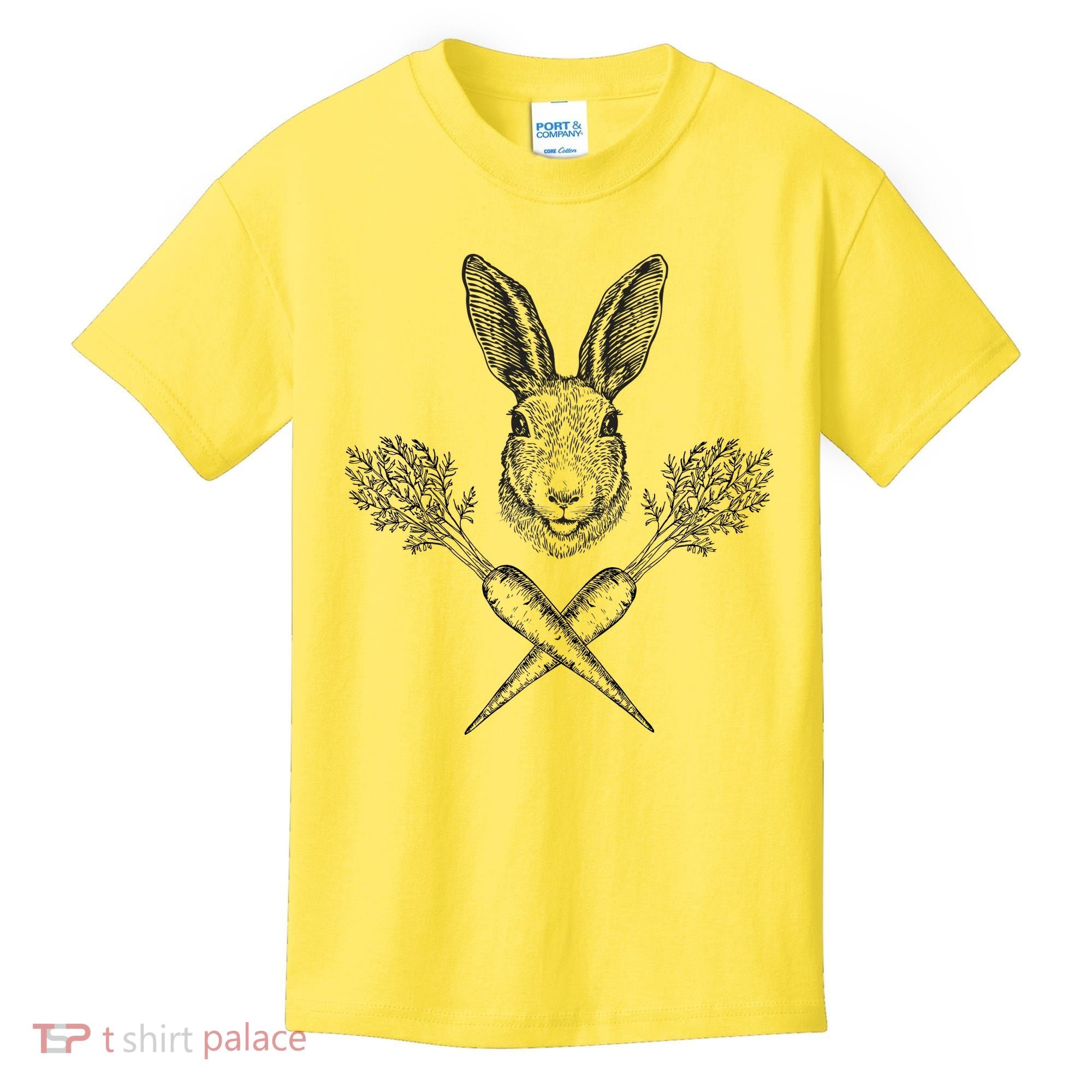 Easter Bunny Carrot Crossbones Kids T-Shirt
