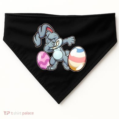 Easter Bunny Dabbing USA-Made Doggie Bandana