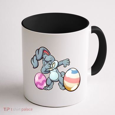 Easter Bunny Dabbing Coffee Mug back