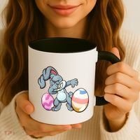 Easter Bunny Dabbing Coffee Mug thumb 3