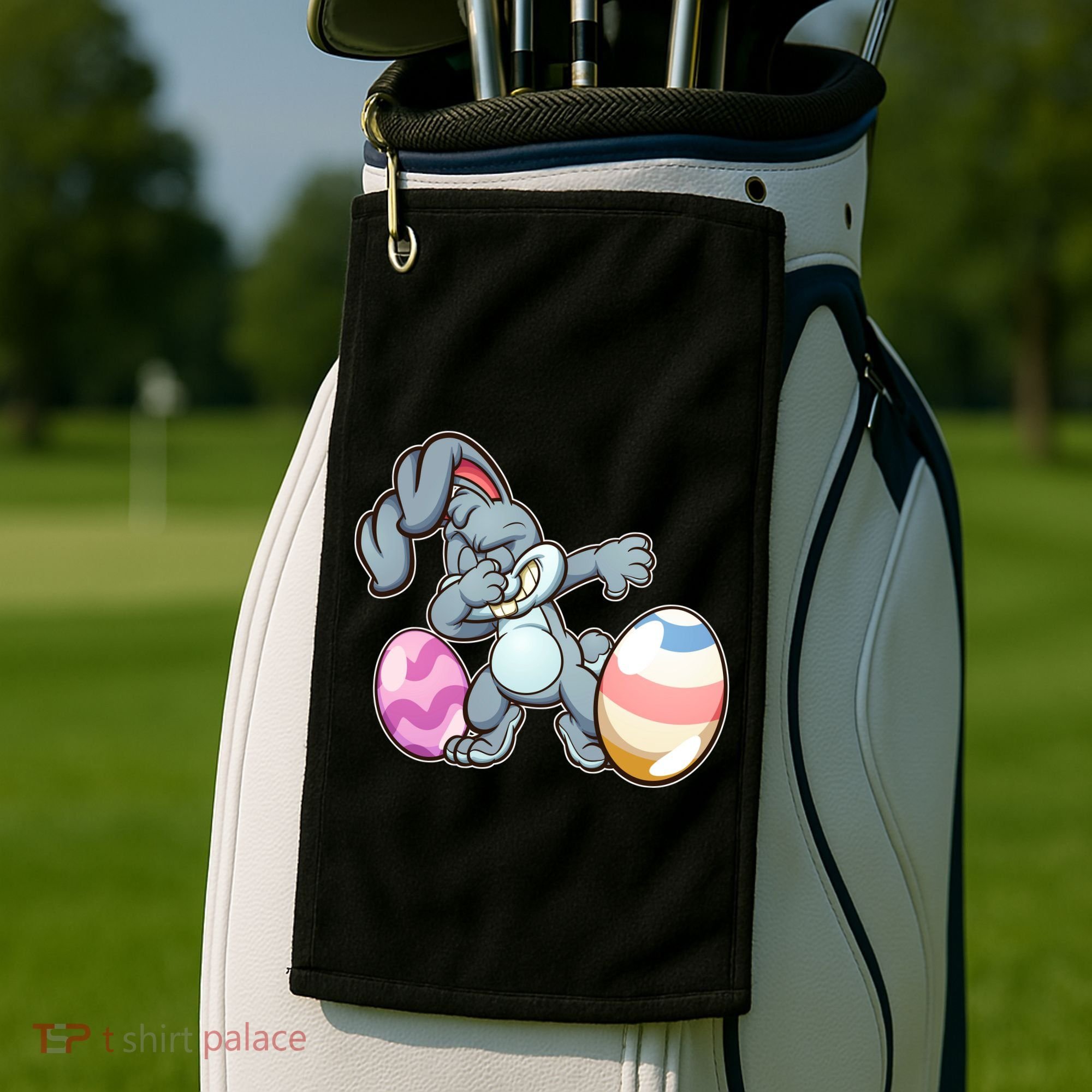 Easter Bunny Dabbing Golf Towel