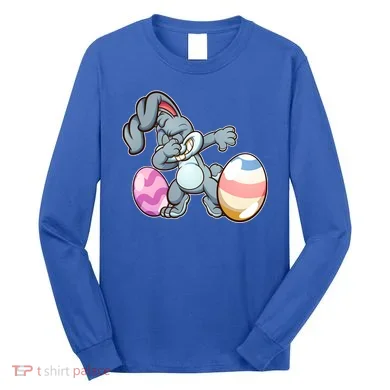 Easter Bunny Dabbing Long Sleeve Shirt
