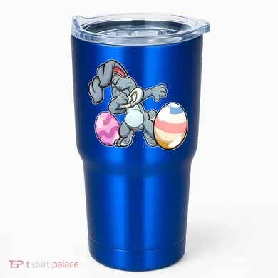 Easter Bunny Dabbing Tumbler