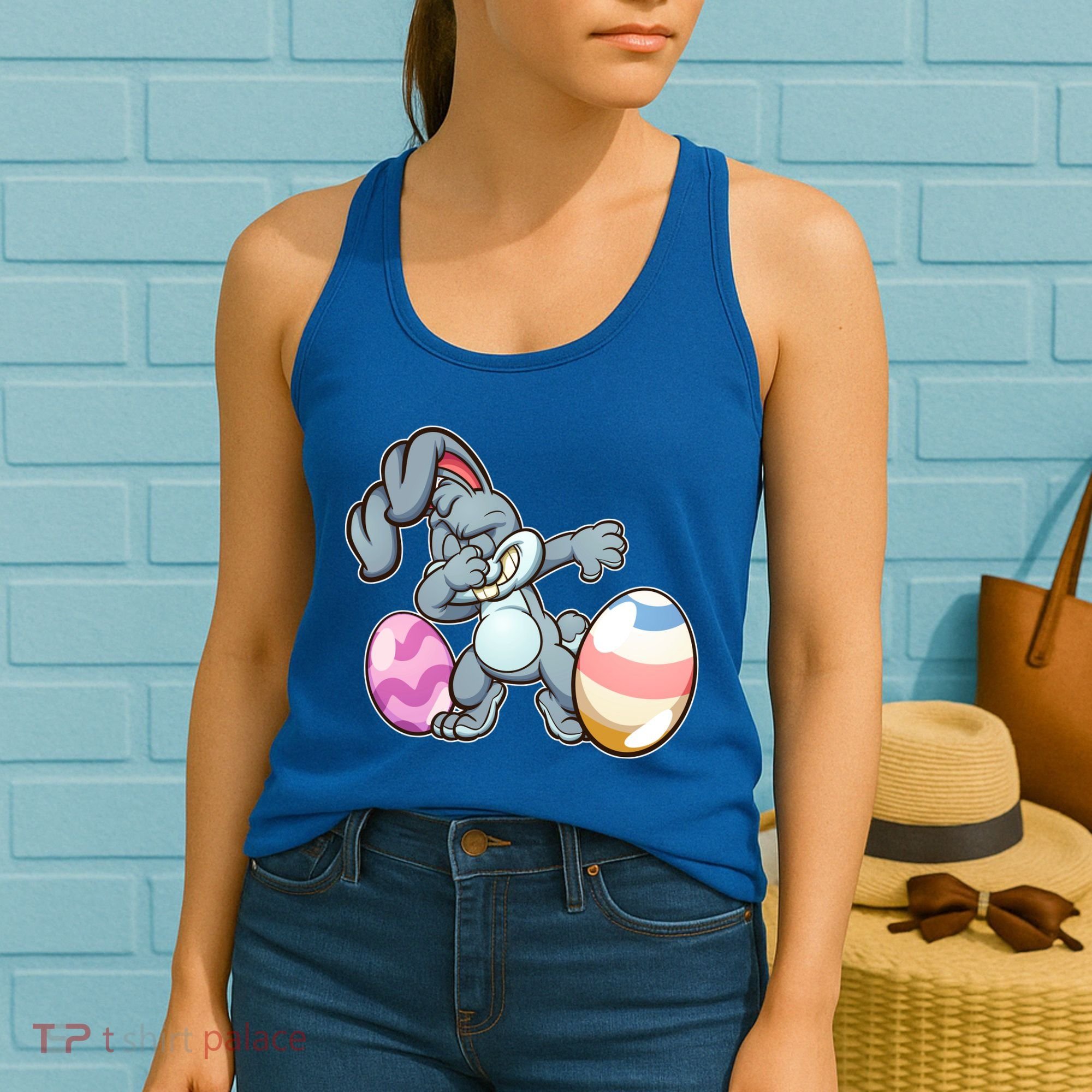 Easter Bunny Dabbing Women's Tank Top