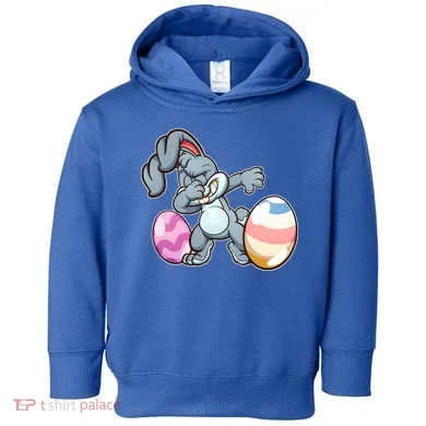 Easter Bunny Dabbing Toddler Hoodie