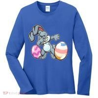 Easter Bunny Dabbing Women's Long Sleeve Shirt thumb 0