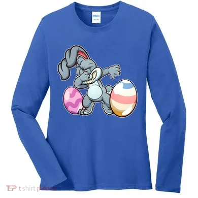 Easter Bunny Dabbing Women's Long Sleeve Shirt