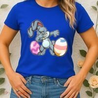 Easter Bunny Dabbing Women's T-Shirt thumb 2