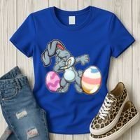 Easter Bunny Dabbing Women's T-Shirt thumb 3