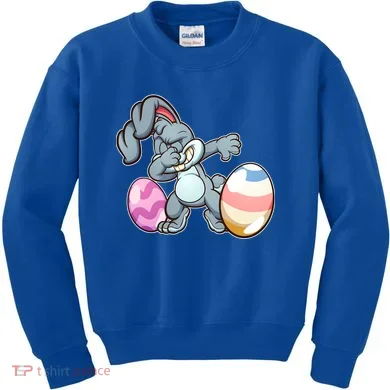 Easter Bunny Dabbing Kids Sweatshirt