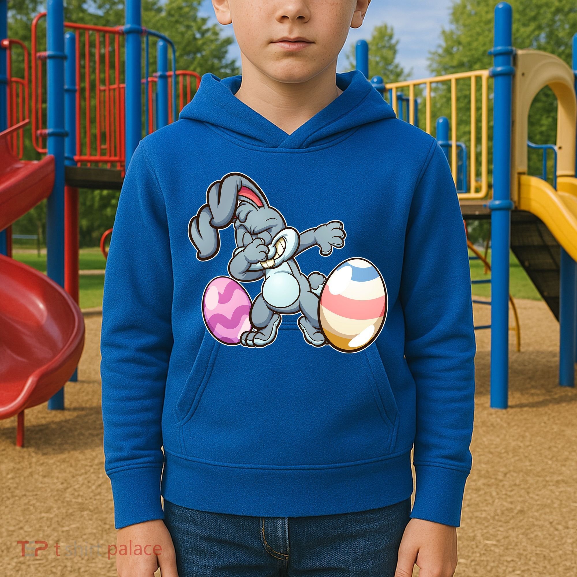 Easter Bunny Dabbing Kids Hoodie
