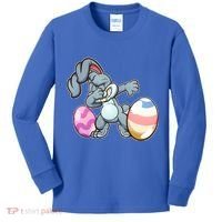 Easter Bunny Dabbing Kids Long Sleeve Shirt thumb 0