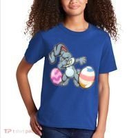 Easter Bunny Dabbing Kids T-Shirt thumb 2