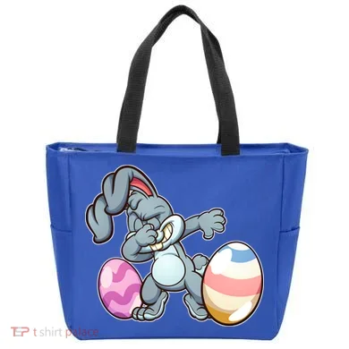 Easter Bunny Dabbing Tote Bag