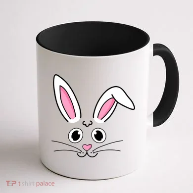 Easter Bunny Face Coffee Mug back