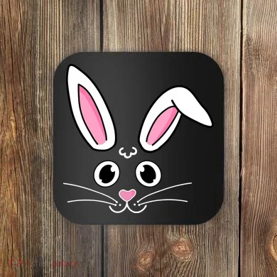 Easter Bunny Face Coaster