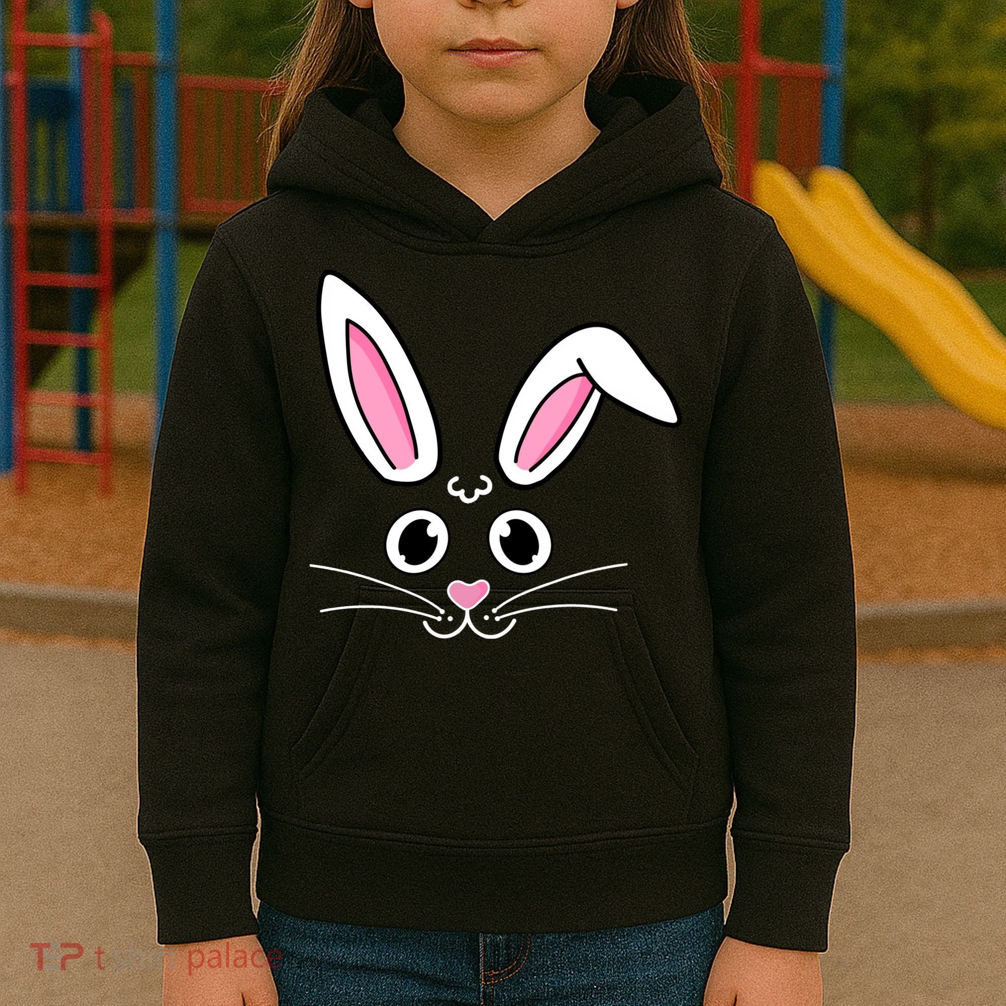 Easter Bunny Face Kids Hoodie