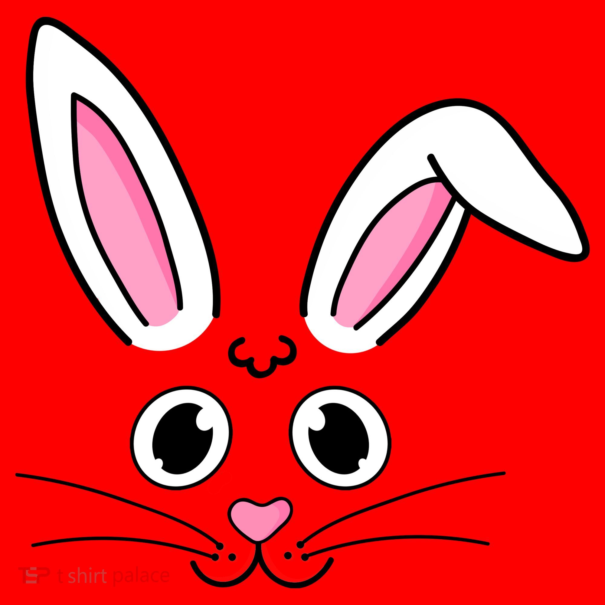 Easter Bunny Face Santa Hat