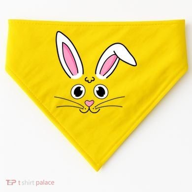 Easter Bunny Face USA-Made Doggie Bandana
