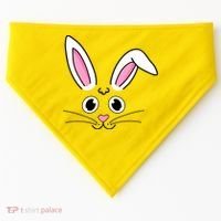 Easter Bunny Face USA-Made Doggie Bandana thumb 0