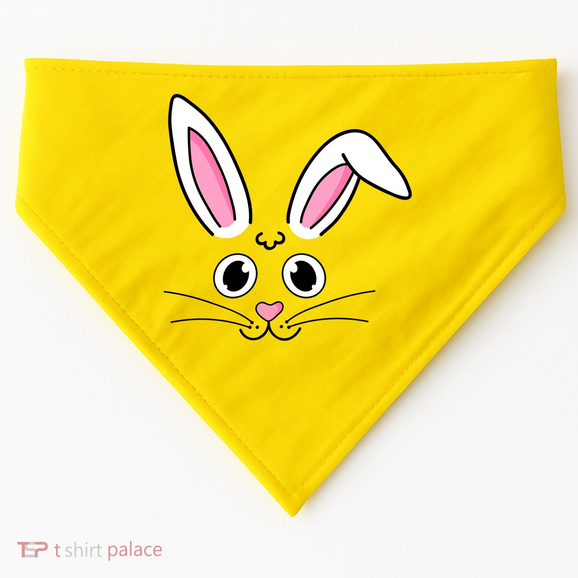 Easter Bunny Face USA-Made Doggie Bandana