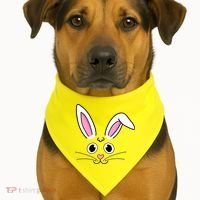 Easter Bunny Face USA-Made Doggie Bandana thumb 1