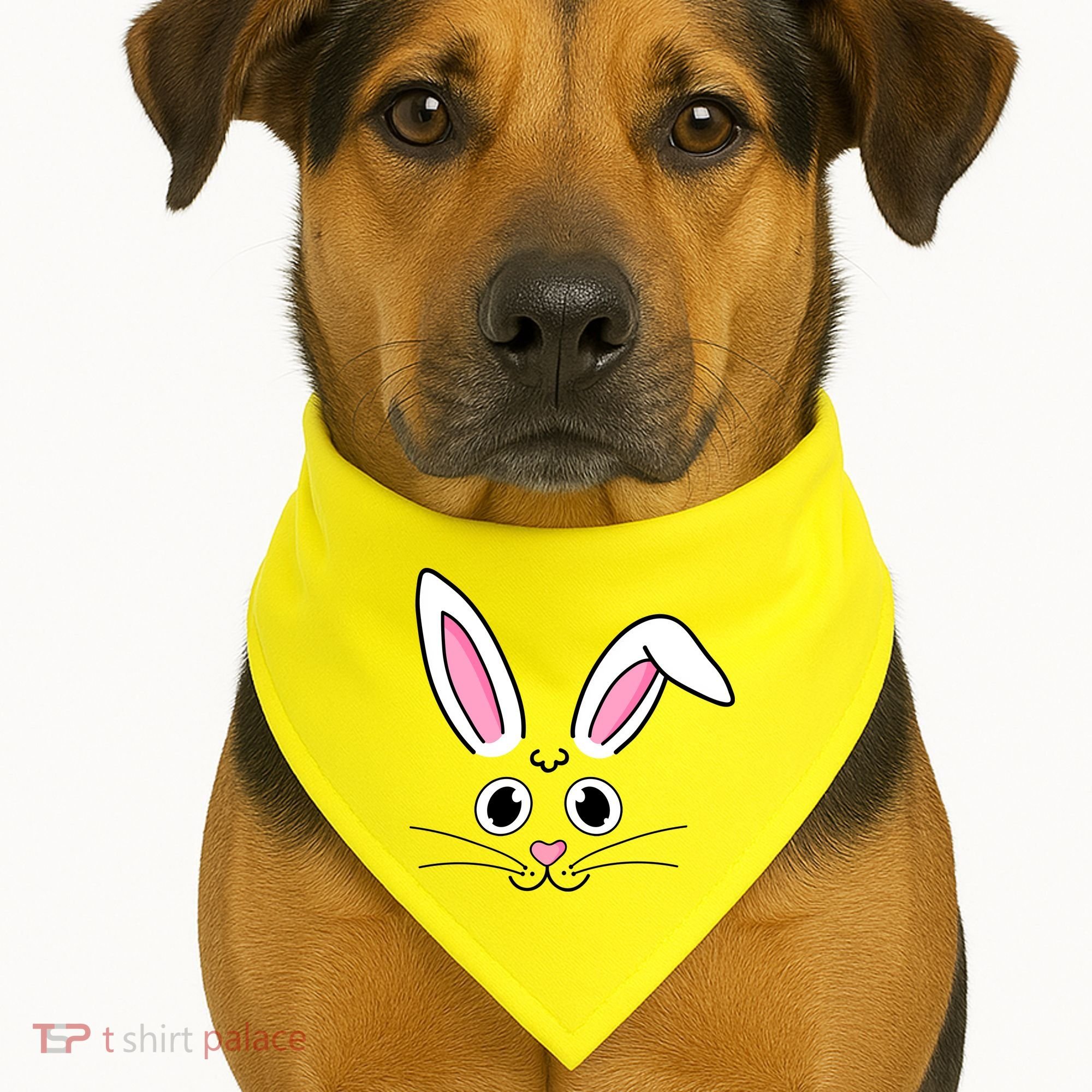 Easter Bunny Face USA-Made Doggie Bandana