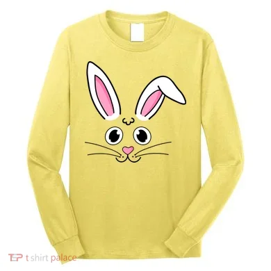 Easter Bunny Face Long Sleeve Shirt