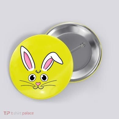 Easter Bunny Face Button