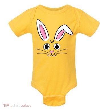 Easter Bunny Face Baby Bodysuit