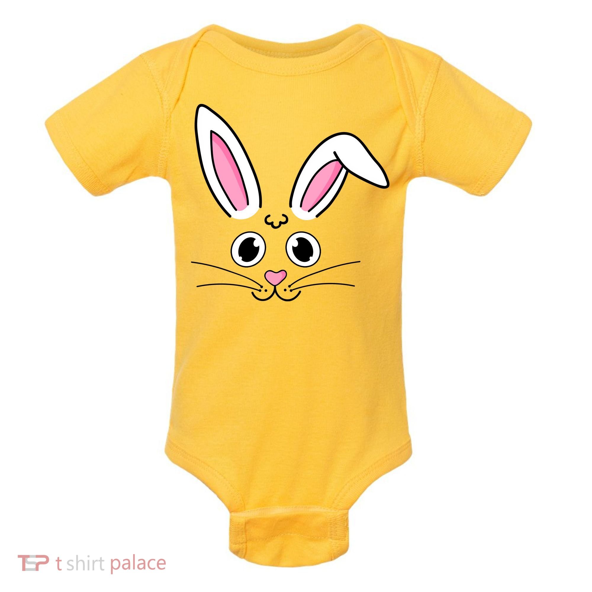 Easter Bunny Face Baby Bodysuit
