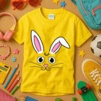 Easter Bunny Face Kids T-Shirt thumb 3