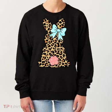 Easter Bunny Leopard Print Women's Sweatshirt