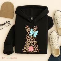 Easter Bunny Leopard Print Hoodie thumb 4