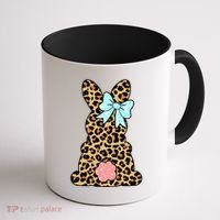 Easter Bunny Leopard Print Coffee Mug thumb 1